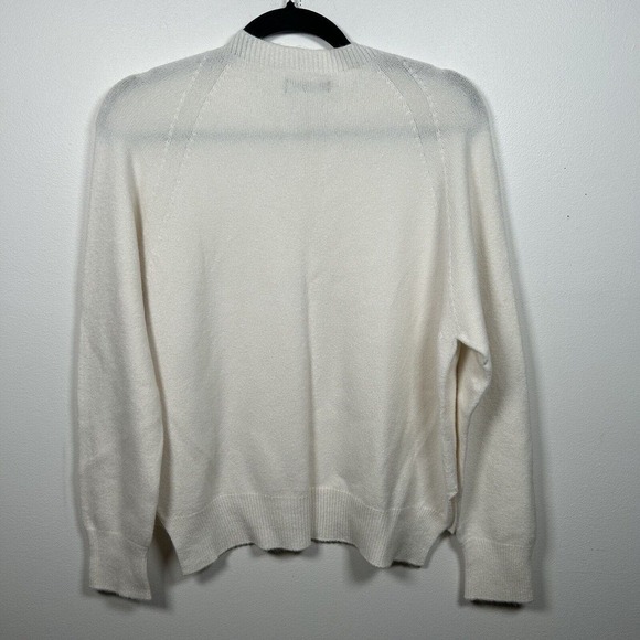 Apparis Eva Knit Crewneck Sweater White One Size Long Sleeve - Picture 4 of 7